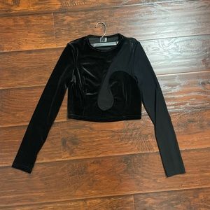 Nevstudio Velvet/Mesh Crop Top Size S